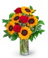 Rosy Sunflowers Flower Arrangement