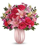 Rosy Swirls Vase