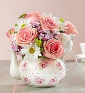 Rosy Tea Party Keepsake Tea Pot,$61.00, Reg. $69.99