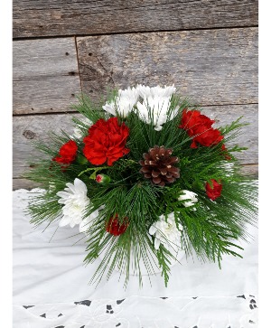 Round White Ceramic Container 