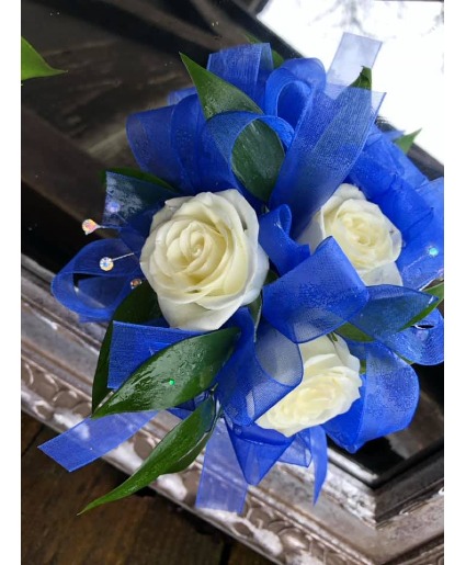 Royal Blue Bayou Corsage