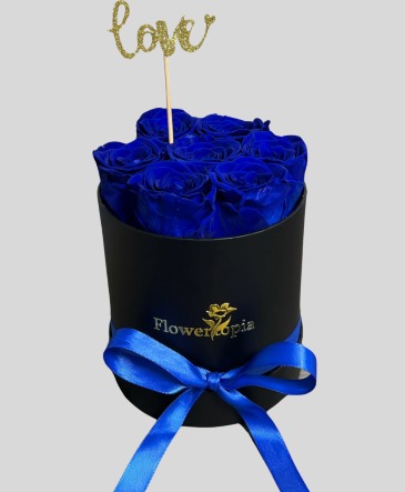  7  Preserved  blue Roses Blue Long Lasting roses 1 to 2 years in Miami, FL | FLOWERTOPIA