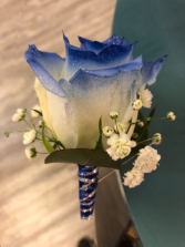 Royal Blue Elegant  Boutonnière 