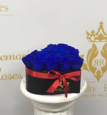 Royal Blue Heart Heart shaped box