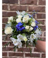 ROYAL BLUE WITH WHITE PROM PROM