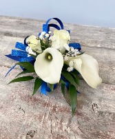 Royal Calla Write Corsage 
