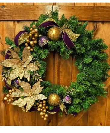 Royal Christmas Artificial Wreath in Fort Worth, TX | DARLA'S FLORIST