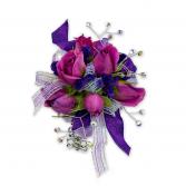 Royal Purple Wrist Corsage 