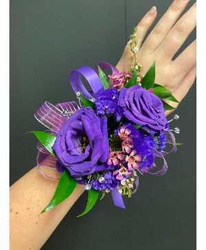 Royal Purple  Wrist Corsage