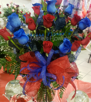 Royal red 24 roses 12red 12royal