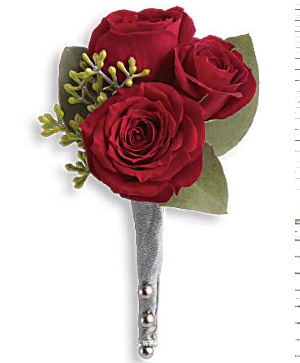 Royal Red Boutonniere  Pin on Boutonniere