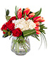 Royal Red & White Floral Arrangement