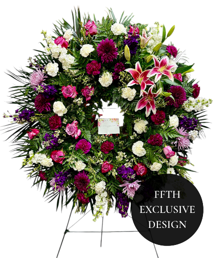 Royal Tribute of Love Standing Funeral Wreath