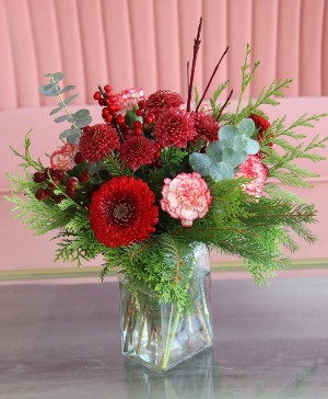 Ruby Jewels Vase Arrangement 