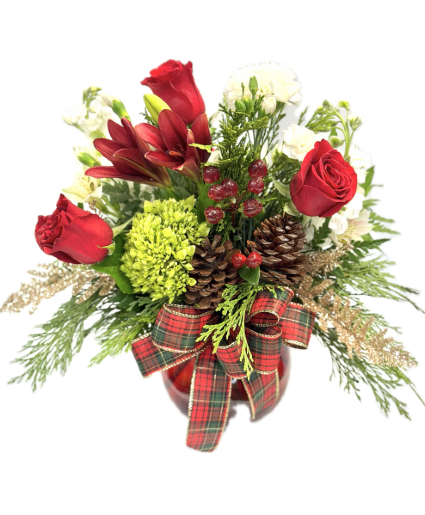 Ruby Noel Vased arrangement