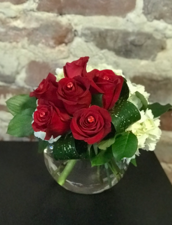 Ruby Red Bouquet Vased Arrangement
