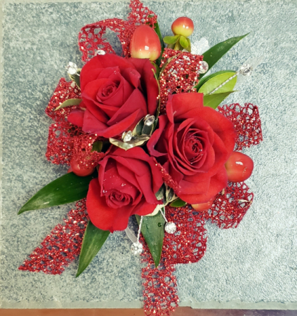 RUBY RED Corsage