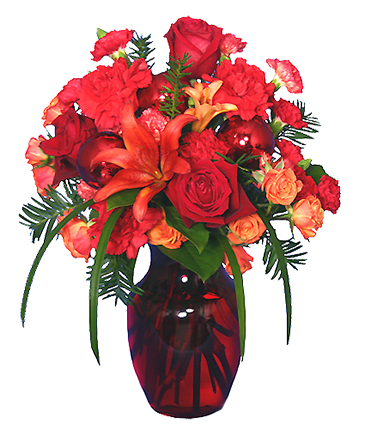 RUBY RED REGALIA Festive Flowers in Yankton, SD | Pied Piper Flowers & Gifts