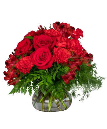 Ruby Red Romance Arrangement in Santa Clarita, CA | Rainbow Garden, Gifts & Flower Delivery