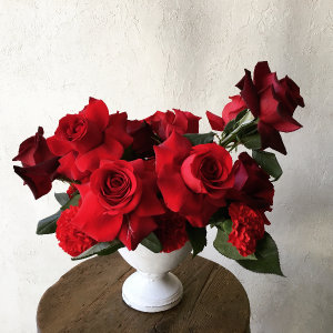 Ruby Red Roses Compote Arrangement in Toronto, ON | BOTANY FLORAL STUDIO Ruby Red Roses Compote Arrangement in Toronto, ON | BOTANY FLORAL STUDIO
