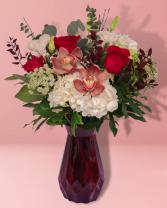 Ruby Red Valentine Vase Arrangement
