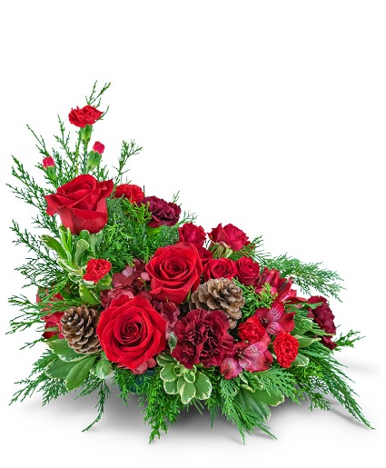 Ruby Rose Centerpiece Flower Arrangement