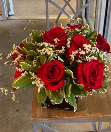 Ruby's Cube Flower arrangement