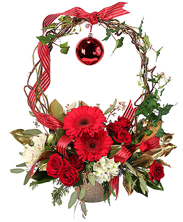 Rudolph's Nose Holiday Flowers in Albany, NY | Ambiance Florals & Events