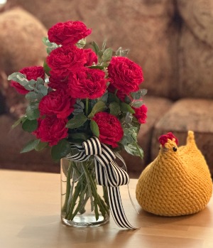Ruffley Red Roses (chicken not included) 