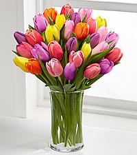 Rush of Color Tulip Bouquet Spring Flowers