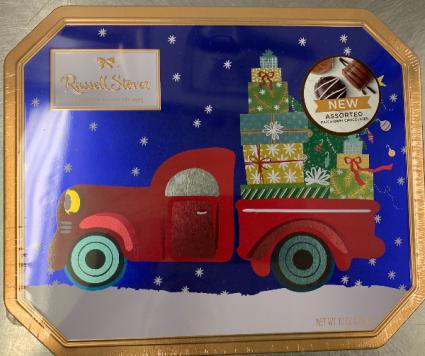 Russell stover holiday tin 