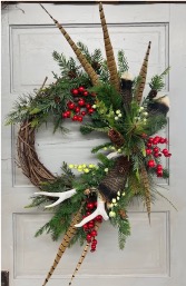 Rustic Antler Wreath  