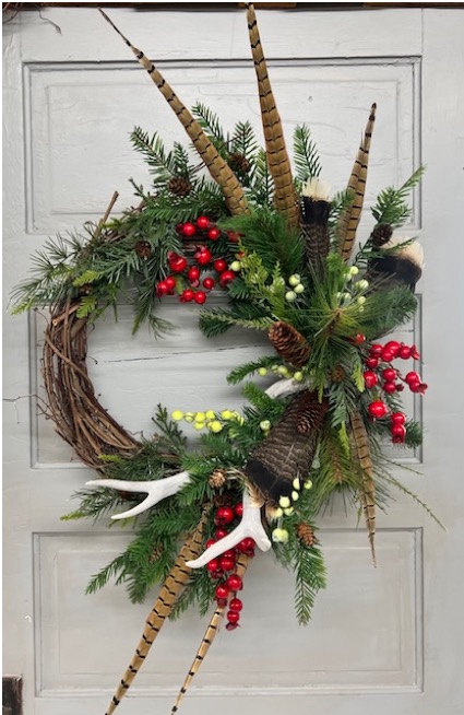 Rustic Antler Wreath  