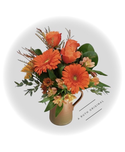 Rustic  Autumn Pitcher A Ruth Original