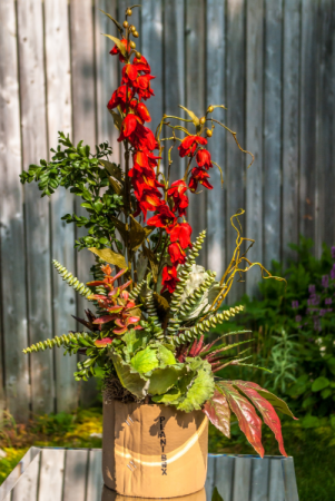 Rustic Autumn Silk High Style Arrangement