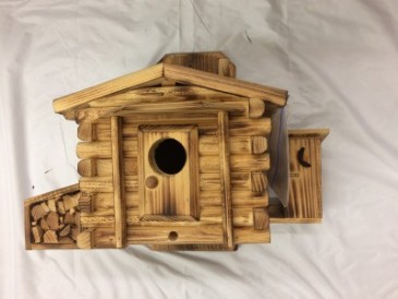 Rustic Birdhouse with Outhouse Wood Craft in Glasgow, MT | GLASGOW FLOWER & GIFT