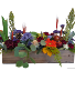 Rustic Blues Wooden Box arrangement 