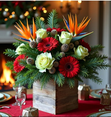 Rustic Christmas Birds Enchanted Design in Colorado Springs, CO | Enchanted Florist II