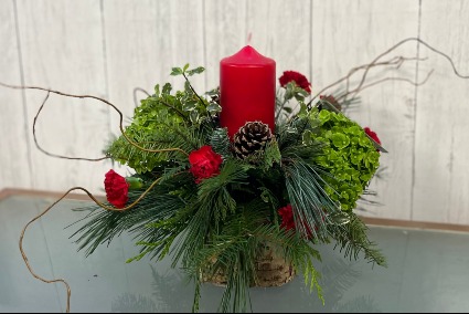 Rustic Christmas Centerpiece Centerpiece Arrangement