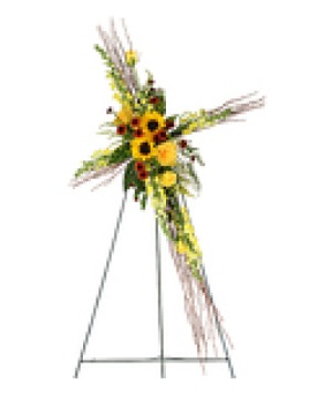 Rustic Cross  Standing Spray