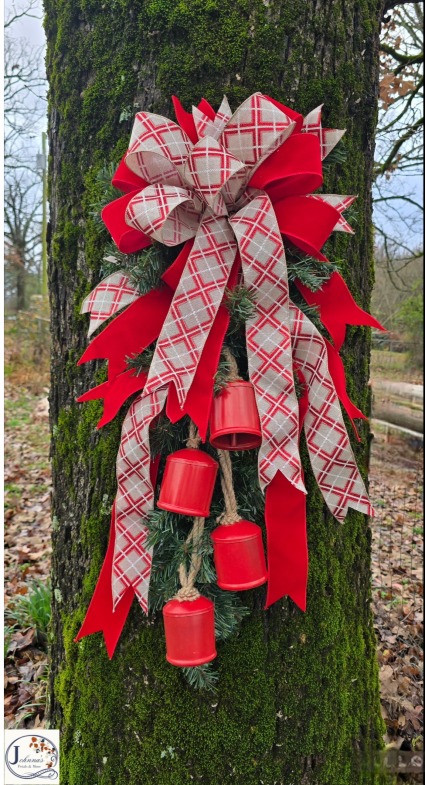 Rustic Door Swag with Bells 