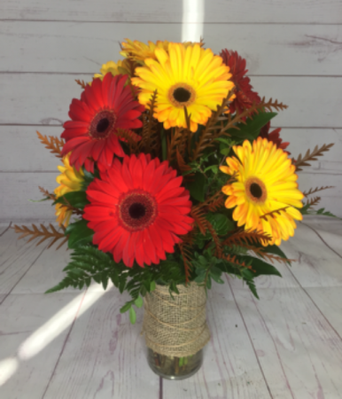 Rustic Fall Gerbera vase Fall 