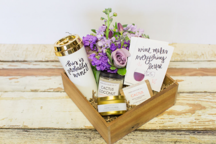 Rustic Farmhouse Gift Boxes Flowers and Locally Made Products