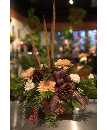 Rustic Winter Large Centerpiece  in South Milwaukee, WI | PARKWAY FLORAL INC.