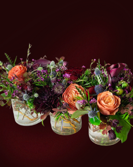 Rustic Manor Blooms Trio Centerpiece