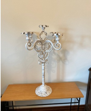 Rustic Off White Tapered Candelabra  