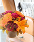 Rustic Orange and Cranberry Lifestyle Arrangement