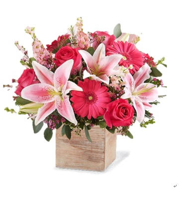  Rustic Pinks Floral Bouquet