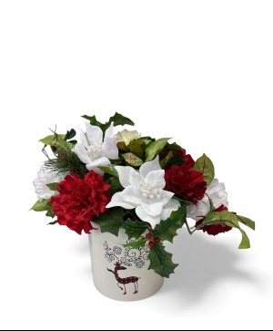 Rustic Reindeer SILK Arrangement 