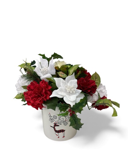 Rustic Reindeer SILK Arrangement 